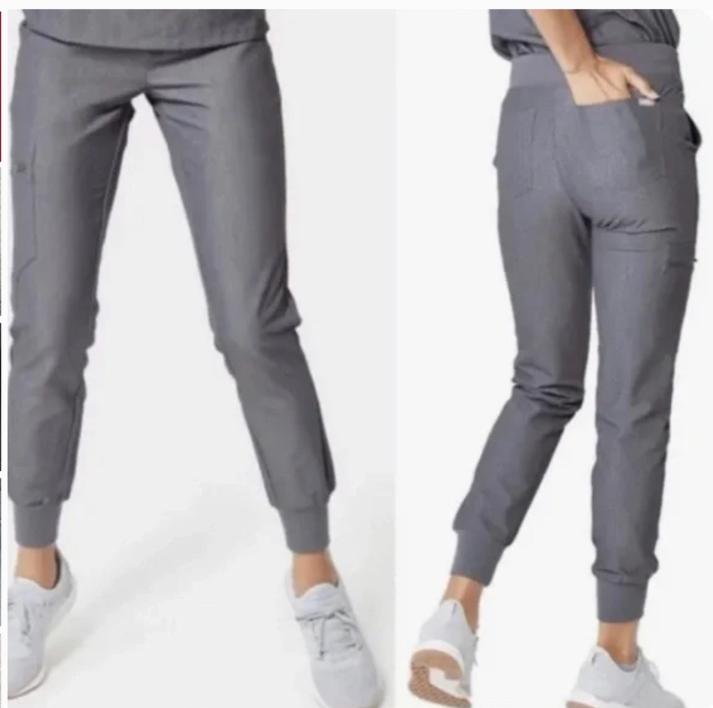 FIGS Women's Zamora Jogger Scrubs Pants Pull-on Elastic Graphite/Grey Size XS
